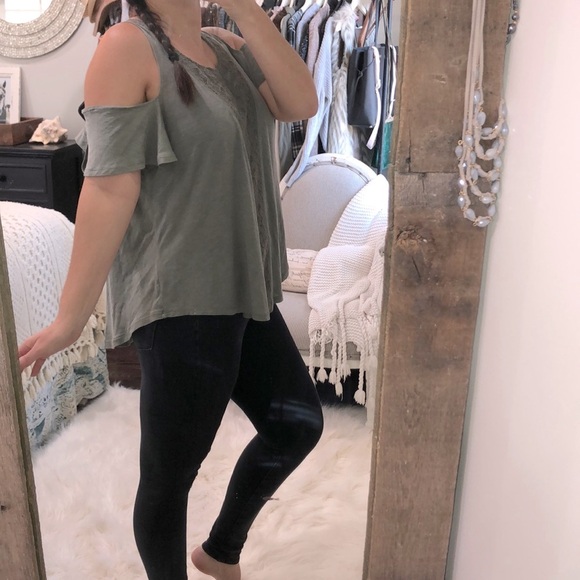 Altr’D State size medium olive green boho top - Picture 3 of 7